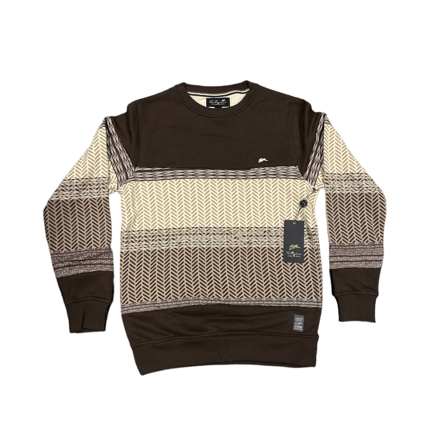 A.TIZIANO Lin Printed Fleece Crew