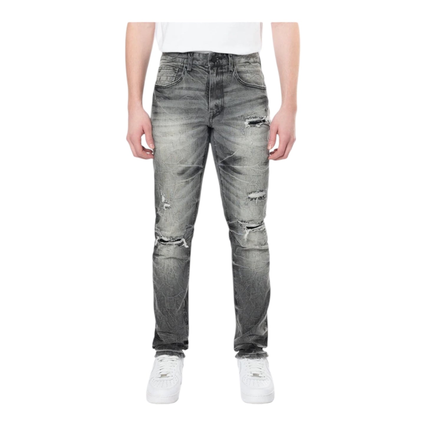 SMOKE RISE SLIM WAVE EFFECT JEANS