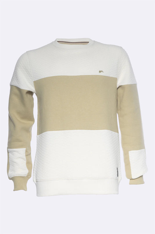 A.TIZIANO Remy | Quilted Jacquard Color Block Sweater