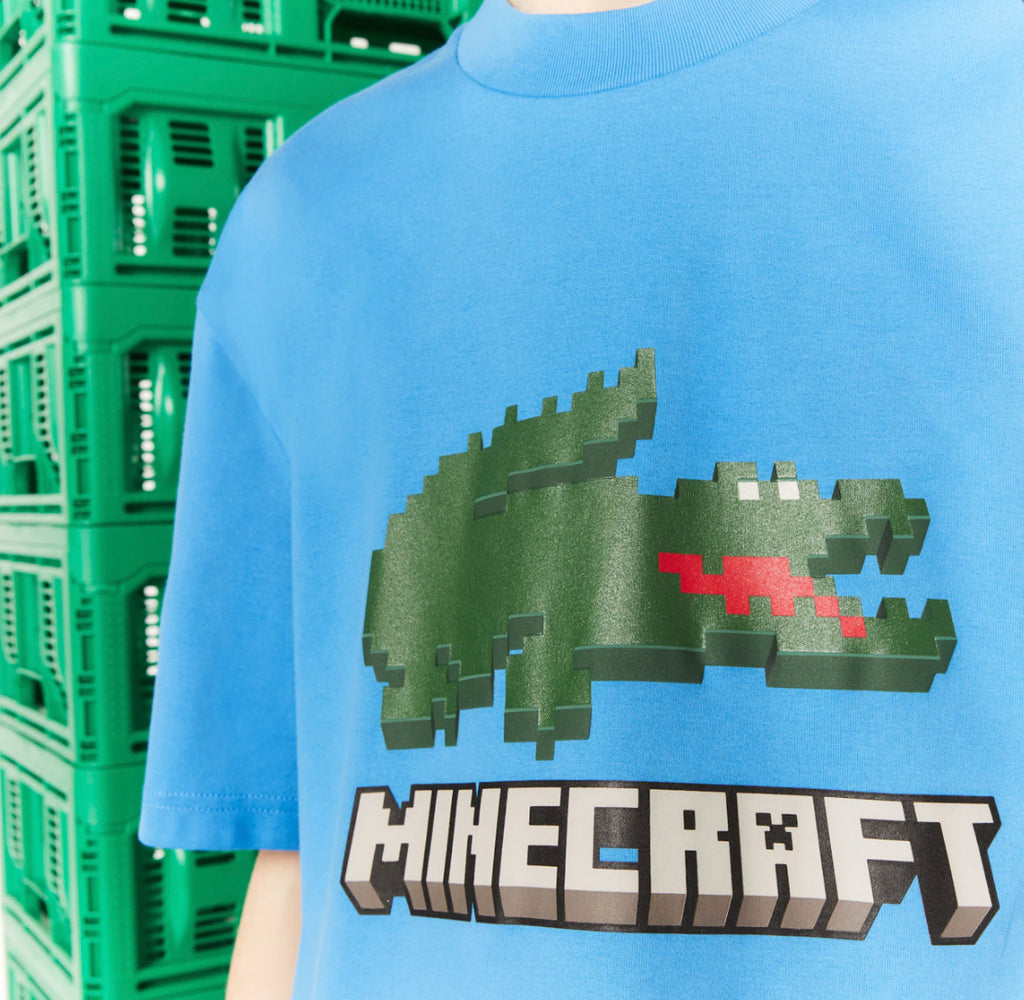 MEN'S LACOSTE LIVE COLLAB MINECRAFT LOOSE FIT ORGANIC COTTON T-SHIRT - The  One